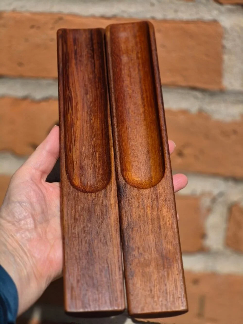 Mid-Century Modern Dansk Ellipse Teak Salad Servers by Jens Quistgaard